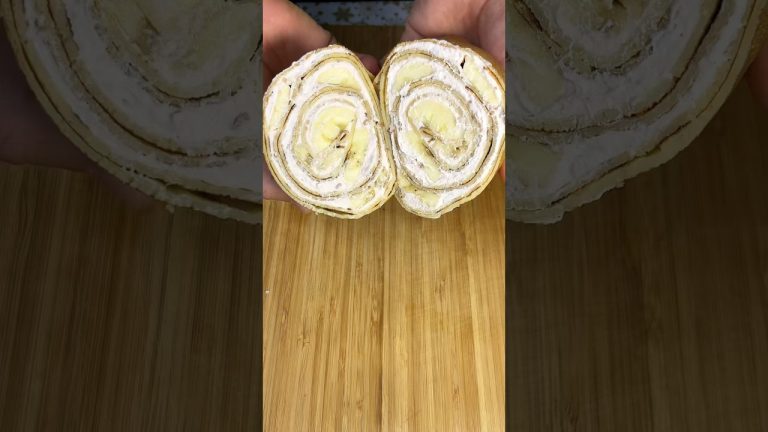 Banana Crepe roll-ups #shorts#easycreperecipe