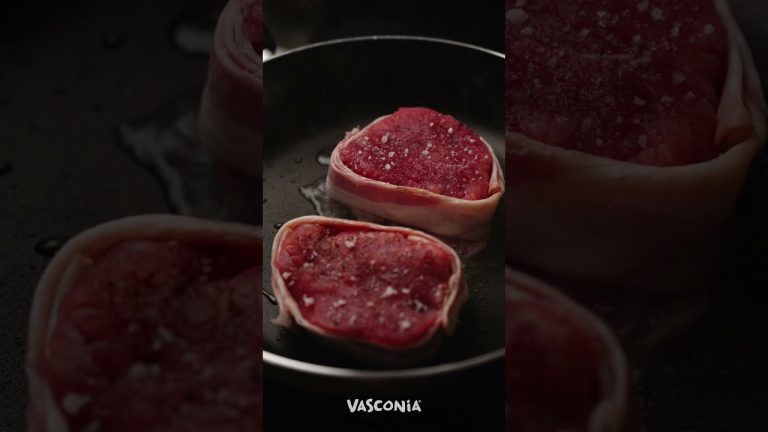 Filet Mignon envuelto en tocino con Salsa de Vino Tinto | Receta completa
