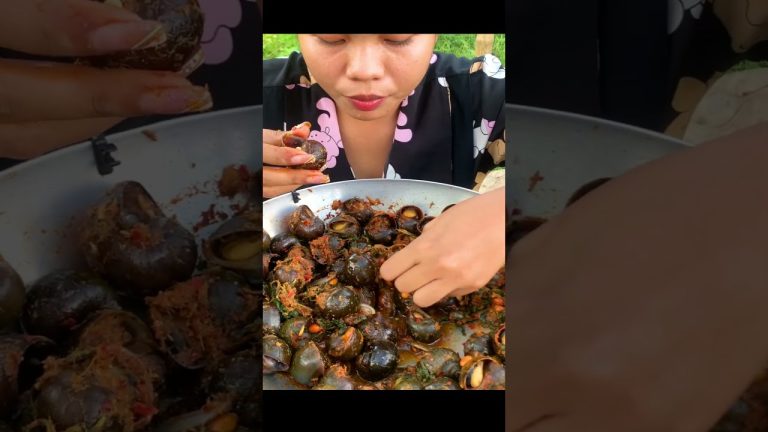 snail fried so yummy, snail recipe, seafood recipe #shorts #short #food 165