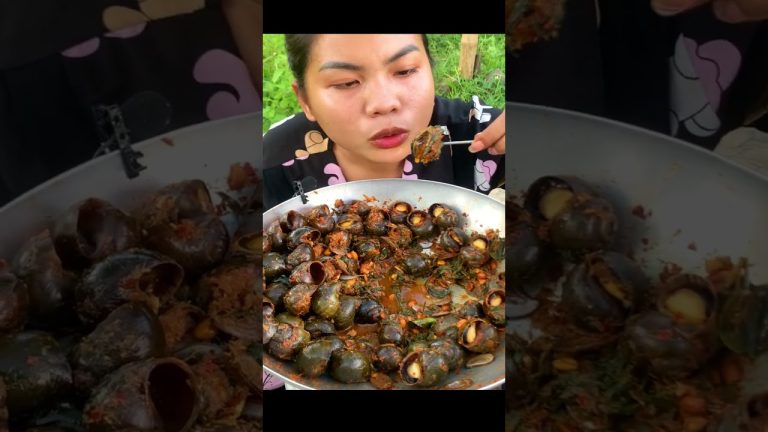 snail fried so yummy, snail recipe, seafood recipe #shorts #short #food 173