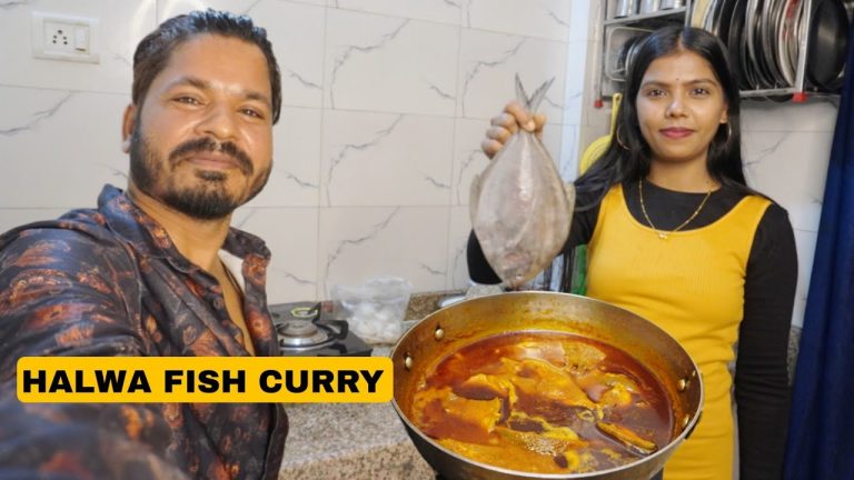 बायकोनी बनवला हलवा माश्याच कालवण 😍 Halwa Fish Curry Recipe In Marathi | Agari Fish Recipe | Seafood