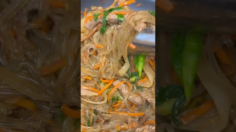 원팬으로 초간단 잡채 레시피 뚝딱!🫶🏻#shorts #japchae #kfood