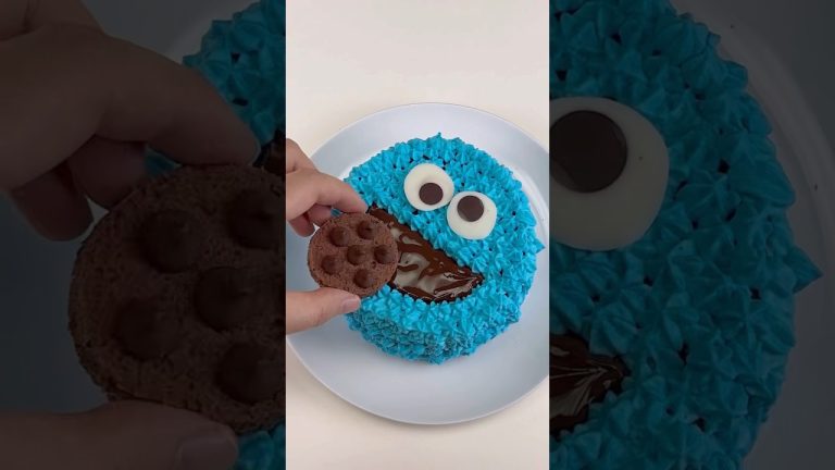 엠앤엠을 토해내는 쿠키몬스터 케이크 Cookie Monster Chocolate Cake