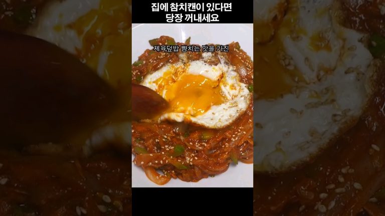 참치캔이 있다면 지금 당장 꺼내야합니다.