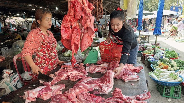 Market show: Pork is good for my recipe – Yummy stir-fry pork cooking