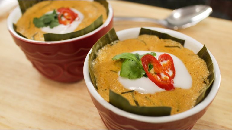 Steamed Fish Cury Recipe (Haw Mok) ห่อหมก | Thai Recipes