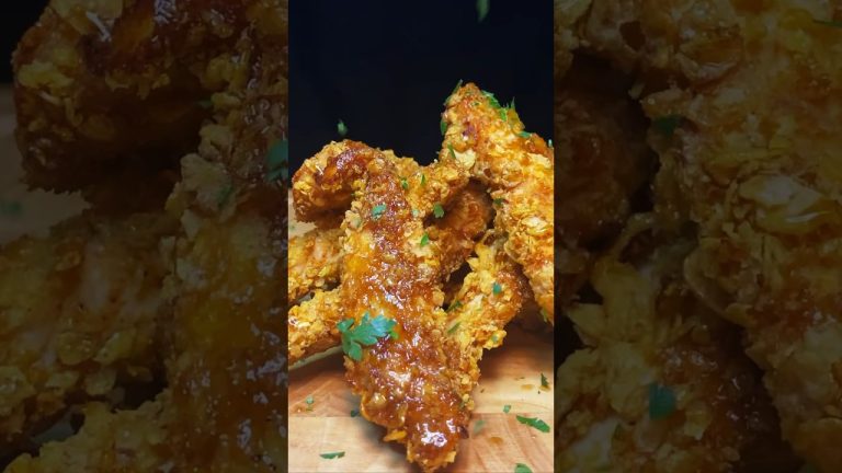 The Most TENDER Honey Garlic Chicken Strips! #ASMR          #food #recipe #chicken #chickenrecipe