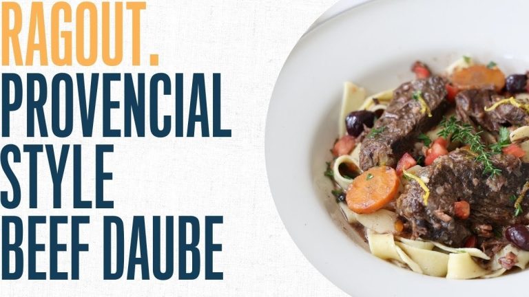 Slow cooked beef braised in white wine (south of France recipe)