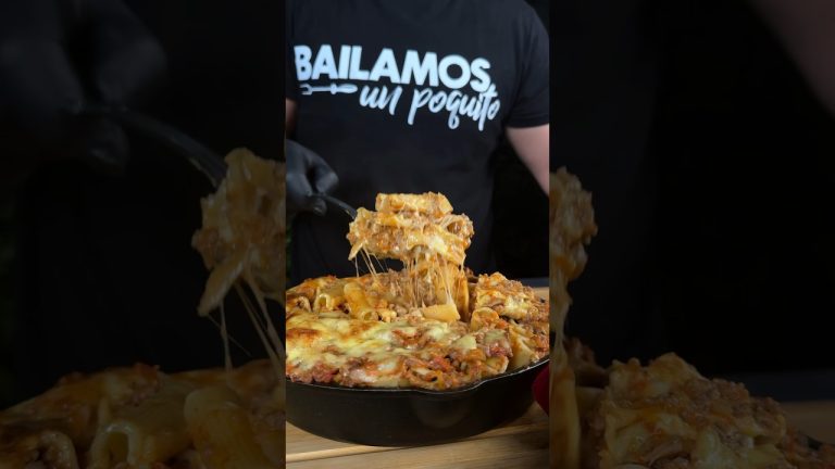 Lasaña de pastas con queso #queso #pastas #lasaña