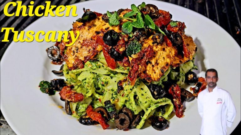 Chicken Tuscany Recipe | Grilled Chicken With Creamy Pasta | How to make tuscan chicken