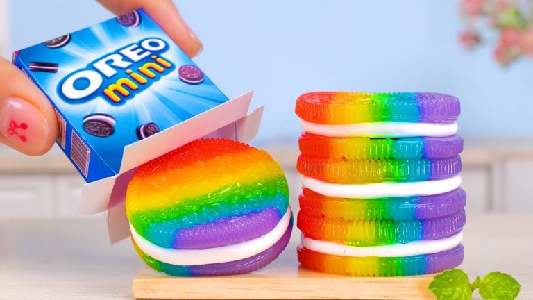 ancy Miniature OREO Rainbow Jelly Recipe | Oddly Miniature OREO Cake and Dessert Ideas