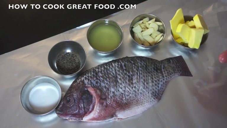 Garlic Lemon Fish Recipe  – Super Easy Tilapia – Whole Fish Recipes – Oven Fish – Foil Fish Baked