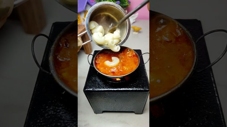 Red sauce pasta #shorts #tinyindianfood #miniaturecooking