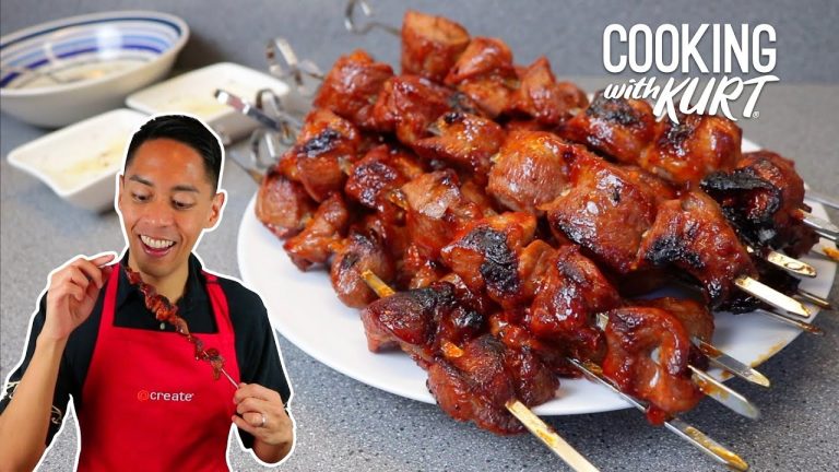 Oven-Grilled Filipino-Style Barbecue Pork Skewers | Cooking with Kurt