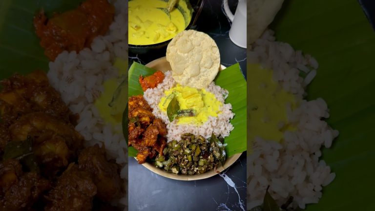 Nadan Lunch #food #malayalam #shrimp #pineapple #seafood #keralam #nadanfood