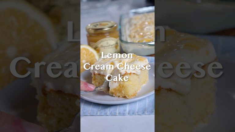 LEMON CREAM CHEESE CAKE 🍋🍰 Recipe link in description #dessert #lemon #recipe