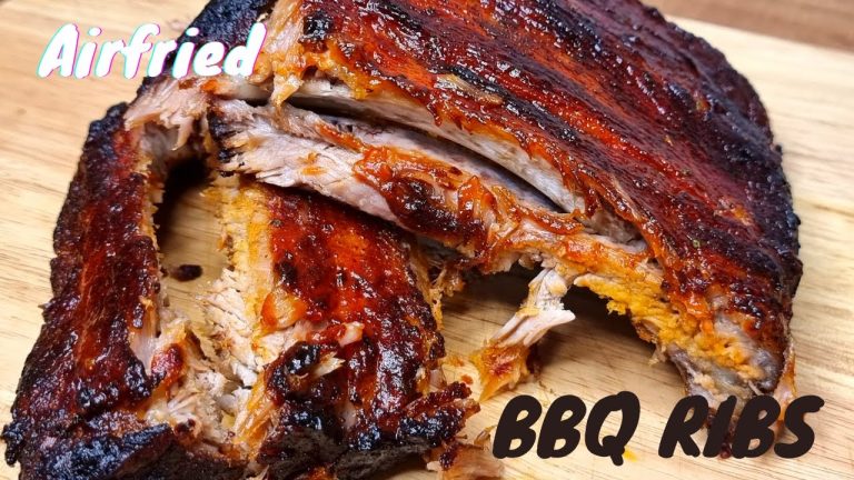 AIR FRYER RECIPE : AIR FRIED PORK RIBS / PORK BBQ RIBS / FALL-OFF-THE-BONE RIBS / PORK RECIPE