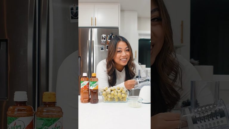 making grape sorbet with frozen grapes + cheese grater! 🍇 #foodie #recipe #dessert #tiktokrecipe