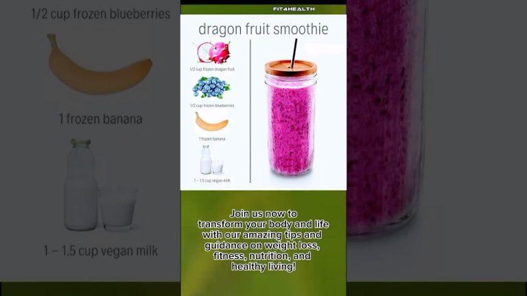 Dragon Fruit Smoothie: A Vibrant and Refreshing Smoothie Recipe to Brighten Your Day #Shorts