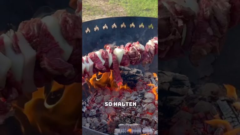 XXL FILETSPIESS AUF OFFENEM FEUER GRILLEN #grillen #feuer #fleisch #lecker #schnell