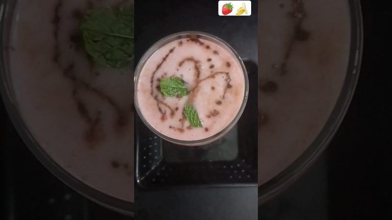 🍓 strawberry banana 🍌 smoothie #food #shortsfeed #shortvideo #cooking #kids