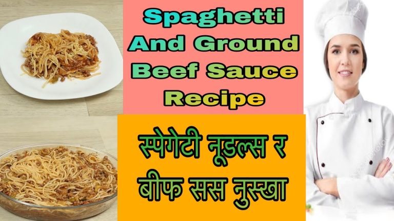Spaghetti Noodles With Ground Beef Sauce  Recipe || How To Make Spaghetti Noodles