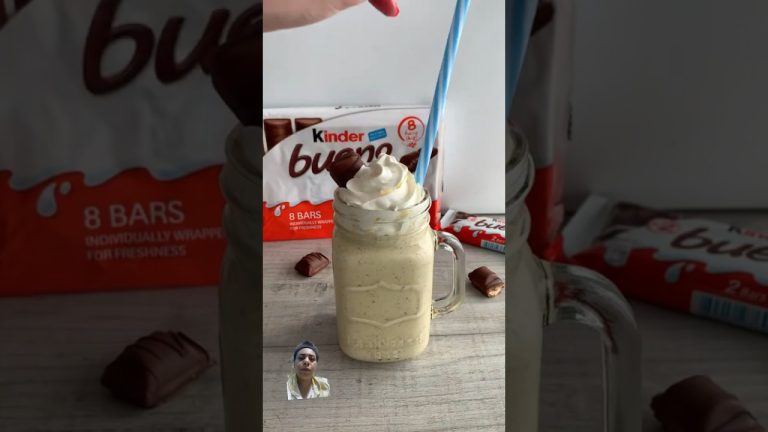 Kinder bueno Milkshake #shorts #food #drinks #viral #fyp #recipe #easyrecipe #milkshake