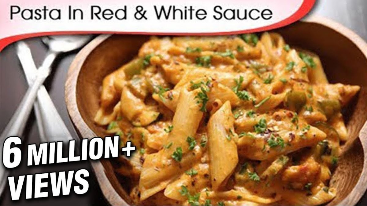 Pasta In Red And White Sauce – Easy To Make Italian Style Pasta With Indian Twist | Ruchi Bharani