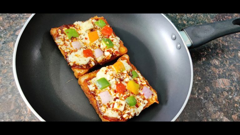 Bread pizza | Tawa pizza recipe
