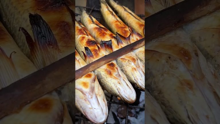 Grilling FISH In Countryside Style #shorts #food #foodatasty