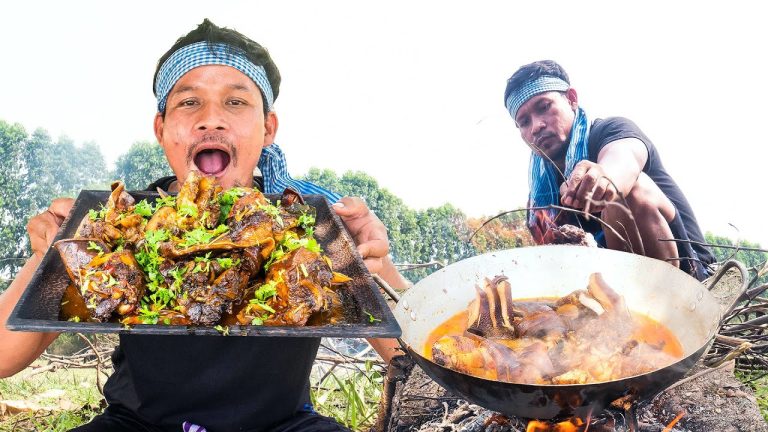 PORK EAR RECIPE | Cooking Spicy Ears | Full Eating Yummy Food with chili sauce
