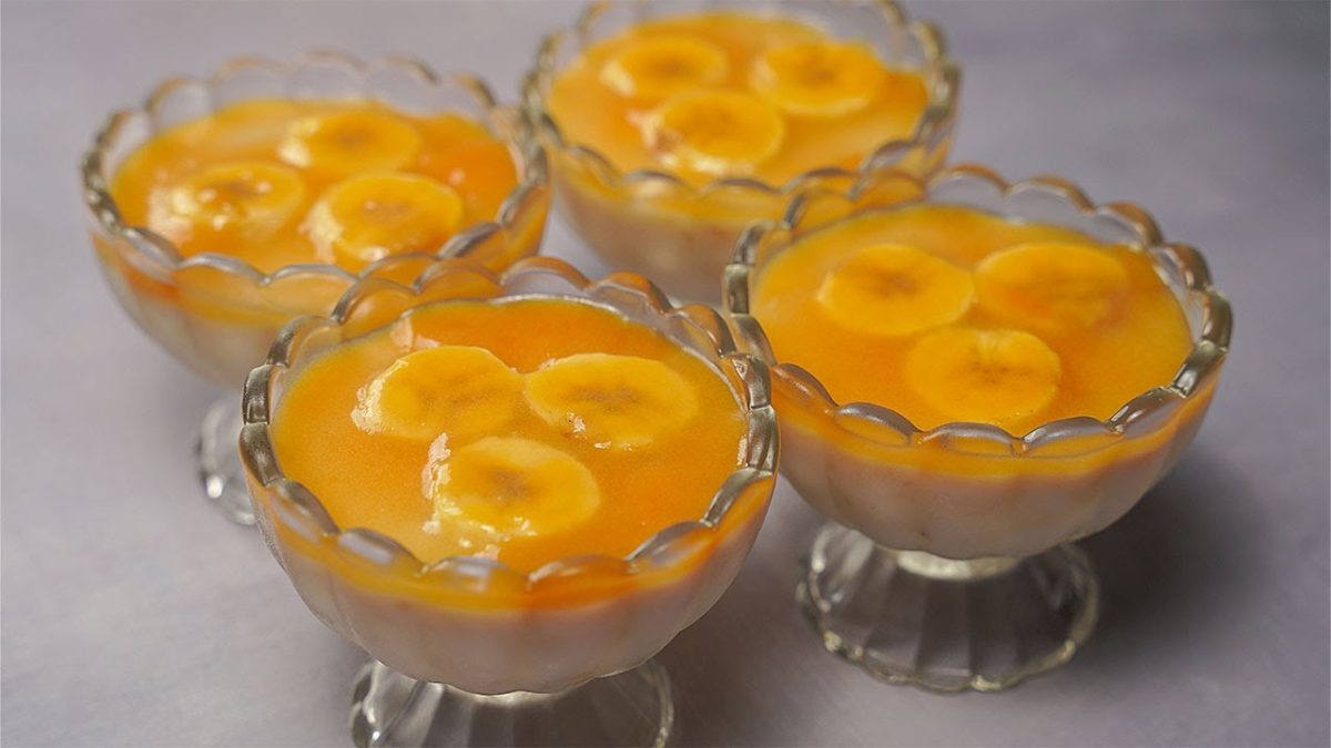 Banana Milk Dessert | Easy Delicious No Bake Dessert Recipe | Yummy