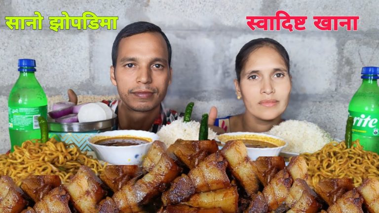 Pork Gravy & Noodles | How to Make Pork Gravy Noodles Cooking | With Eating Mukbang | Eating Show ||