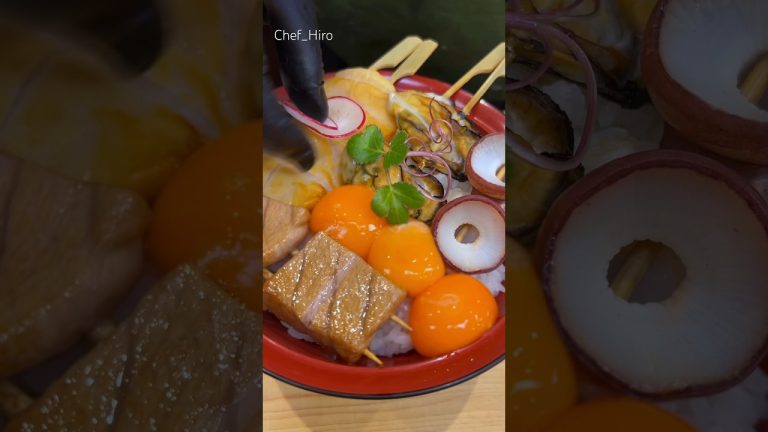 🇯🇵Smoked Seafood Bowl🍣🦪🐙#shorts