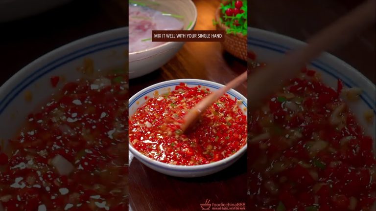 EASY FISH HEAD WITH CHOPPED CHILI PEPPER RECIPE #recipe #chinesefood #cooking #fishhead #fishrecipe