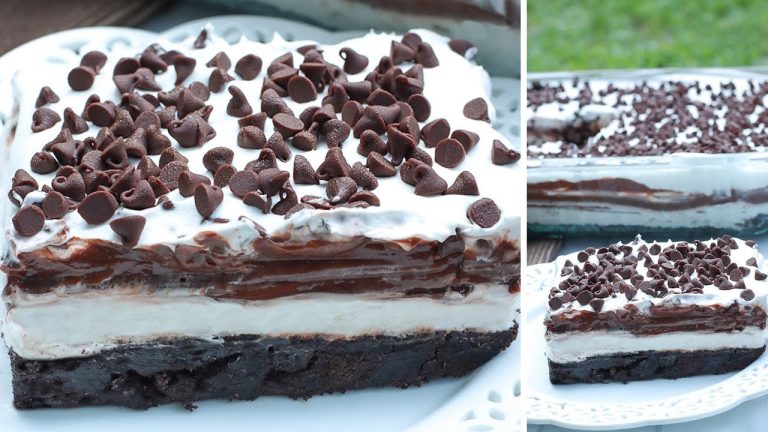 Chocolate Lasagna (No-Bake Cookout Dessert)