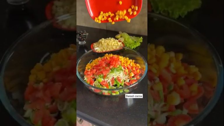 Yummy creamy Pasta salad recipe in 30 seconds , quick and easy recipe , oddly Satisfying video