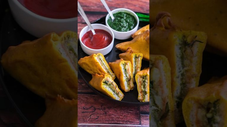 हलवाई स्टाइल ब्रेड पकोड़ा बनाने का आसान तरीका | Bread Pakora Recipe #shorts #food #viral #trending