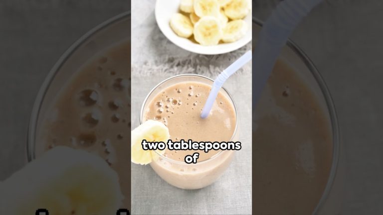 Choco-Peanut Butter Banana Smoothie in a Jiffy! #trending #viral #shorts #short #shortsfeed #fitness