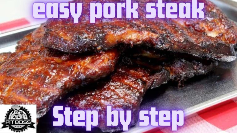 Pit boss pro series | smoke bbq pork steaks on pellet grill
