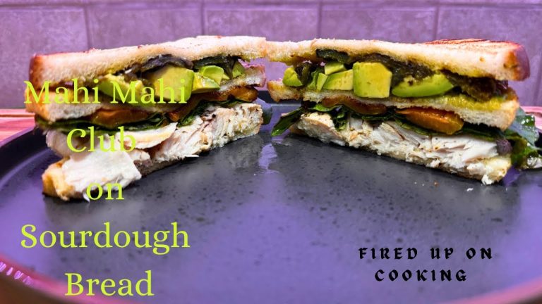 Mahi-Mahi Club Sandwich on Sourdough Bread | Delicious Seafood Recipe