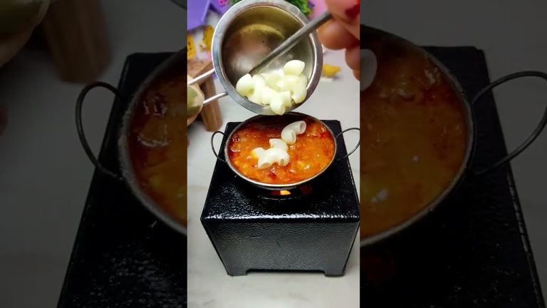 pink pasta #shorts #miniaturecookingshorts #pasta