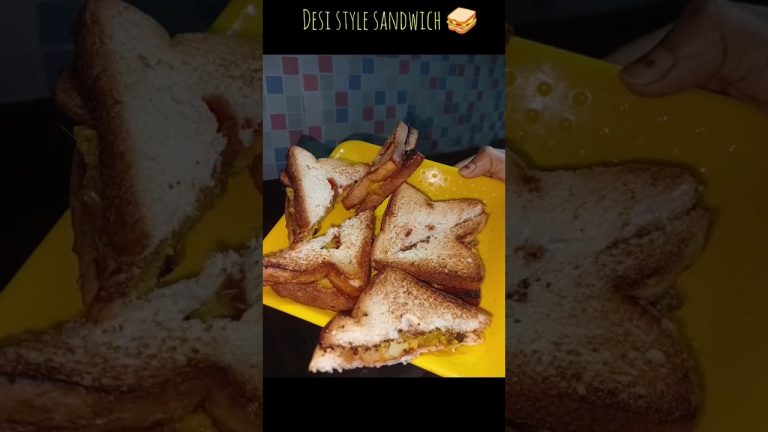 Desi style sandwich recipe 😍 #sandwich #snacks #newrecipe
