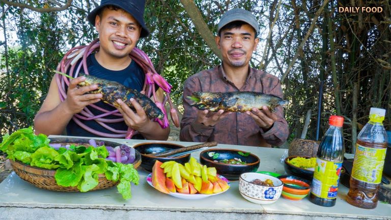 Two Men! Grilled Fish with Mango Sauce & Shaking Seafood Recipes