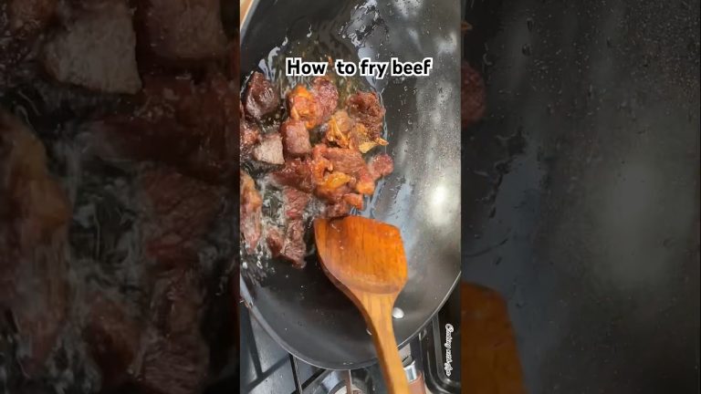 How to make and fry beef | how to fry meat / beef #ghanafood #ghanaians #shortfeed #africanfood