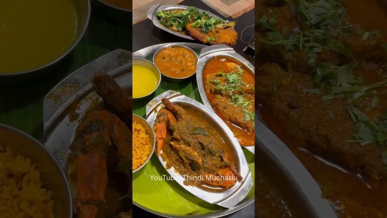 Vijayawada Lo *SEA FOOD THALI*🦀🐟😋||#shorts #foodshorts