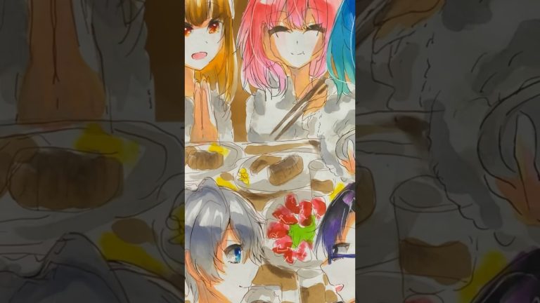 【小6が描く】からぴち🍑【BBQパーティー】🍖🎉