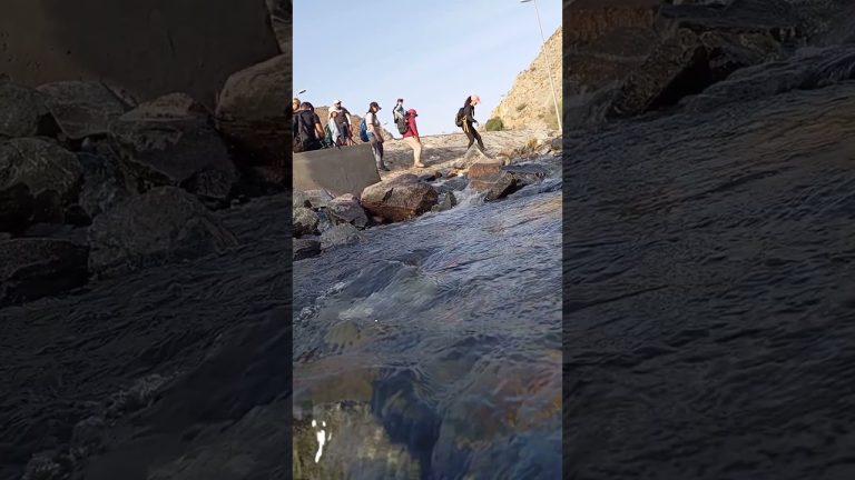 AMAZING PLACE | ASMR CLEAN LITTLE RIVER IN KHORFAKKAN #asmr #shorts #uae