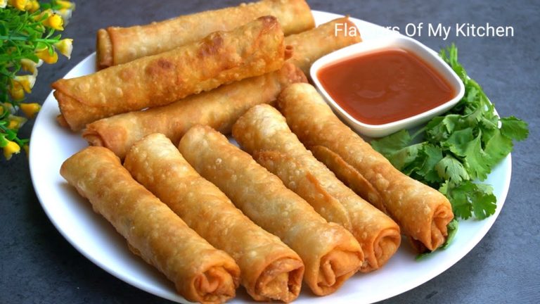 Chicken Spring Roll Recipe – Party Starter Snacks | शादियों वाला चिकन स्प्रिंग रोल्स कैसे बनाए