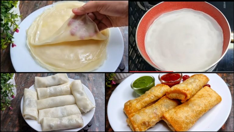 10 Minutes Recipe- Spring Rolls Wrap – Easy And Perfect Sheets With Liquid Dough – Veg Spring Rolls
